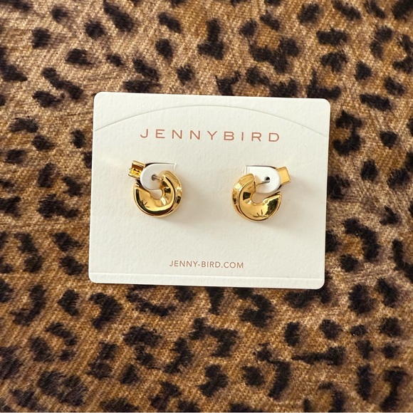 Jenny Bird Hidden Heart Small Hoops – Gold - Picture 1 of 3